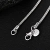 925 Sterling Silver Snake Chain Necklace 1/2/3mm Pure Silver Jewelry for Fashion Accessories