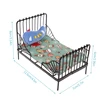 1:12 Dollhouse Mini Single/Double Bed Home Bedroom Furniture Toy Gift Living Room Furniture Model Beautiful Handmade Iron Toy 5