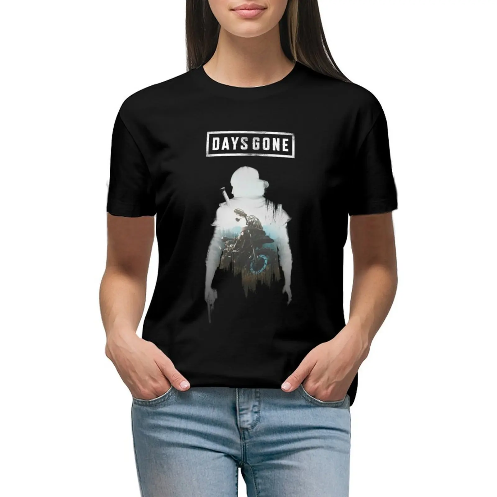 

Days Gone T-shirt animal print shirt for girls summer tops tees white t-shirts for Women