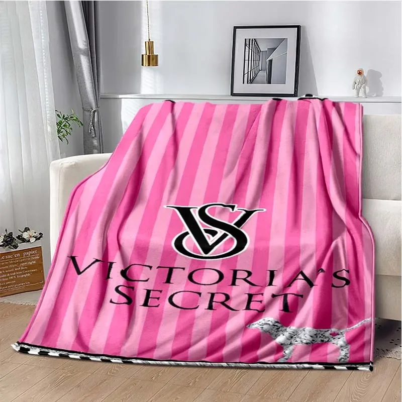 Fashionable V-Victoria's Secret Fleece Blanket Soft and Comfortable Home Decoration Bedroom, Living Room, Sofa, Bed Blanket