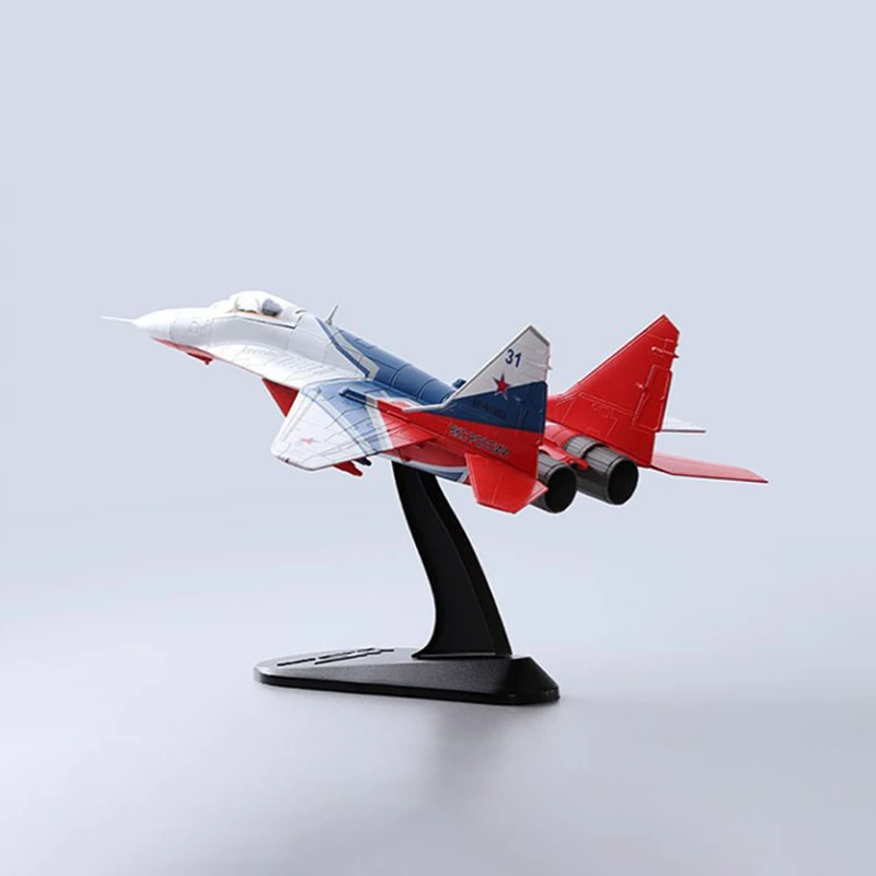 

Diecast 1/72 Fighter Model Russian Air Force MIG-29 Military Aircraft Plane Model Toy For Display Collection Souvenir Toy Gift