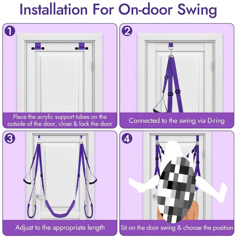 AlternativeSMSexy Purple Sponge Swing Seat Cushion Couple Flirting Door Binding Sex Suspension Auxiliary Sex Product