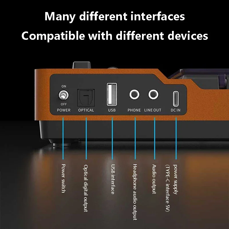 Lossless HIFI CD Player Wooden Body Bluetooth 5.2 High Bass Adjustable EQ Sound Portable USB Audio Player Infrared Remote Control portable cd player wooden cd player