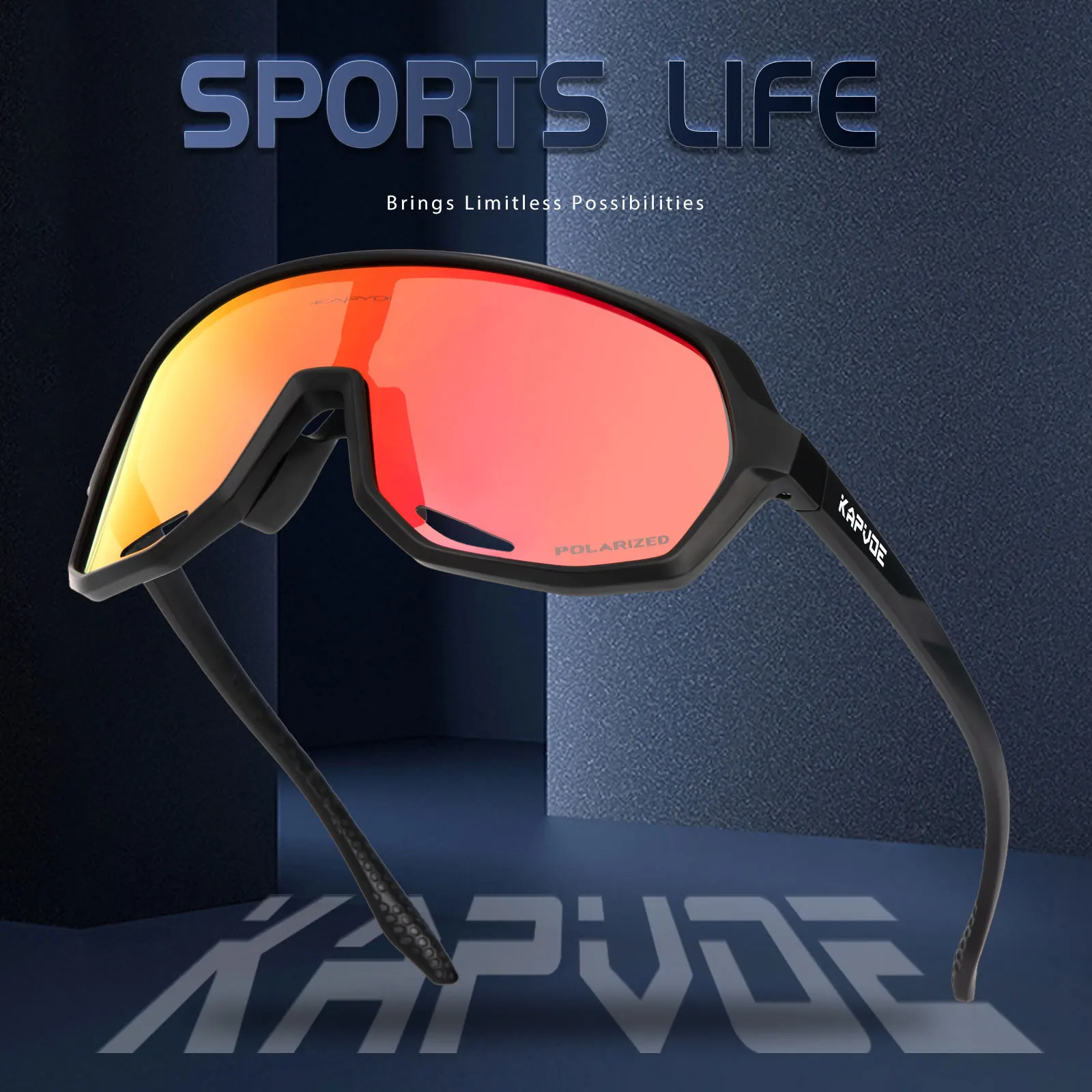 Kapvoe Polarized Cycling Sunglasses Baseball Sports Sunglasses