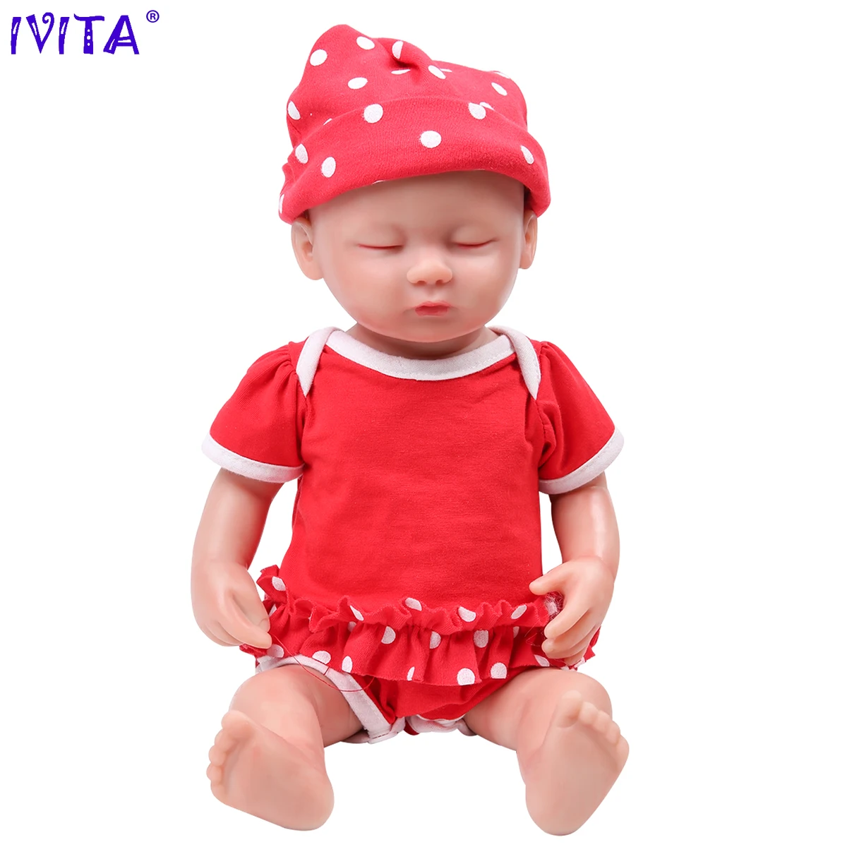 IVITA 100% Silicone Reborn Baby Dolls Painted Realistic Baby Doll Lifelike Newborn Wholesale Toys for Children Christmas Gift — view 4