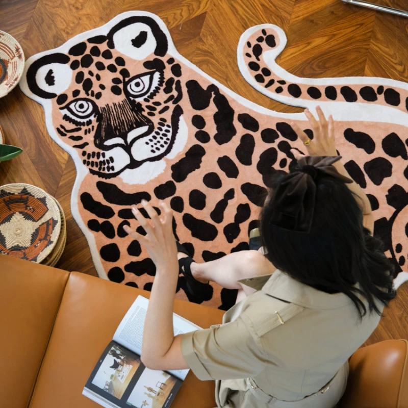 Human Made Rug Cartoon Tiger Lounge Rug Human Made Tiger Irregular Carpet  Luxury Bedroom Bedside Carpet Living Room Home Decor - AliExpress