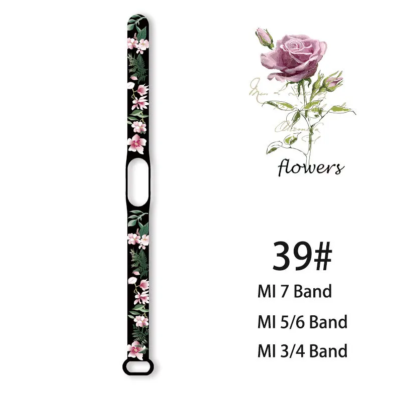 Floral Silicone Watch Band Replacement Strap - Stylish and Durable Bracelet