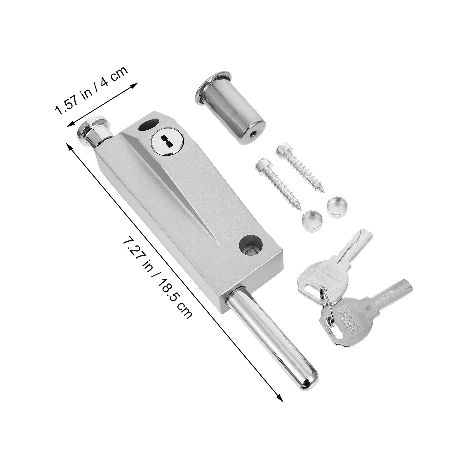 Door Bolt Lock Zinc Alloy Security Slide Bolt Lock Spring Latch Spring Automatic Revolving Door