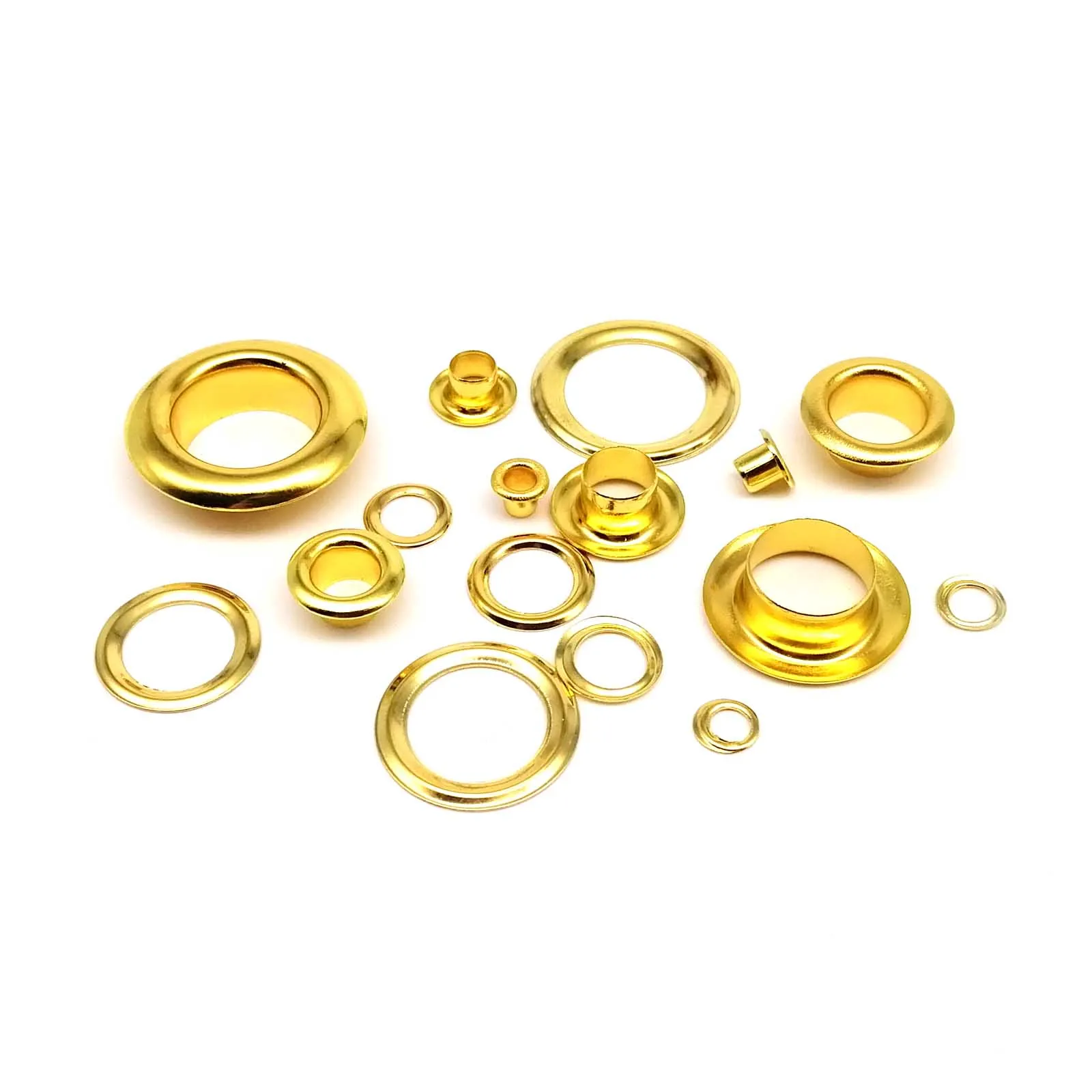 Eyelet Grommet Ring 100sets 2.5mm-12mm Golden Eyelet With Washer Grommet Ring Air Hole Rivet for Leather Bag-Clothes