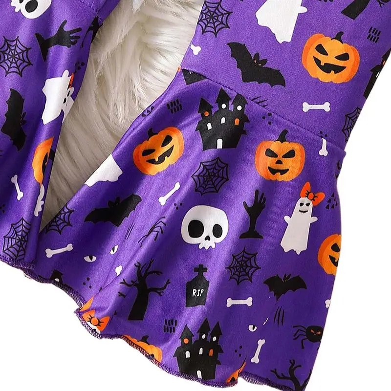 2Pcs/set Autumn Kids Clothes Baby Girls Christmas Halloween Pumpkin Cartoon T shirts Tops+ Pants Sets Children's Clothing