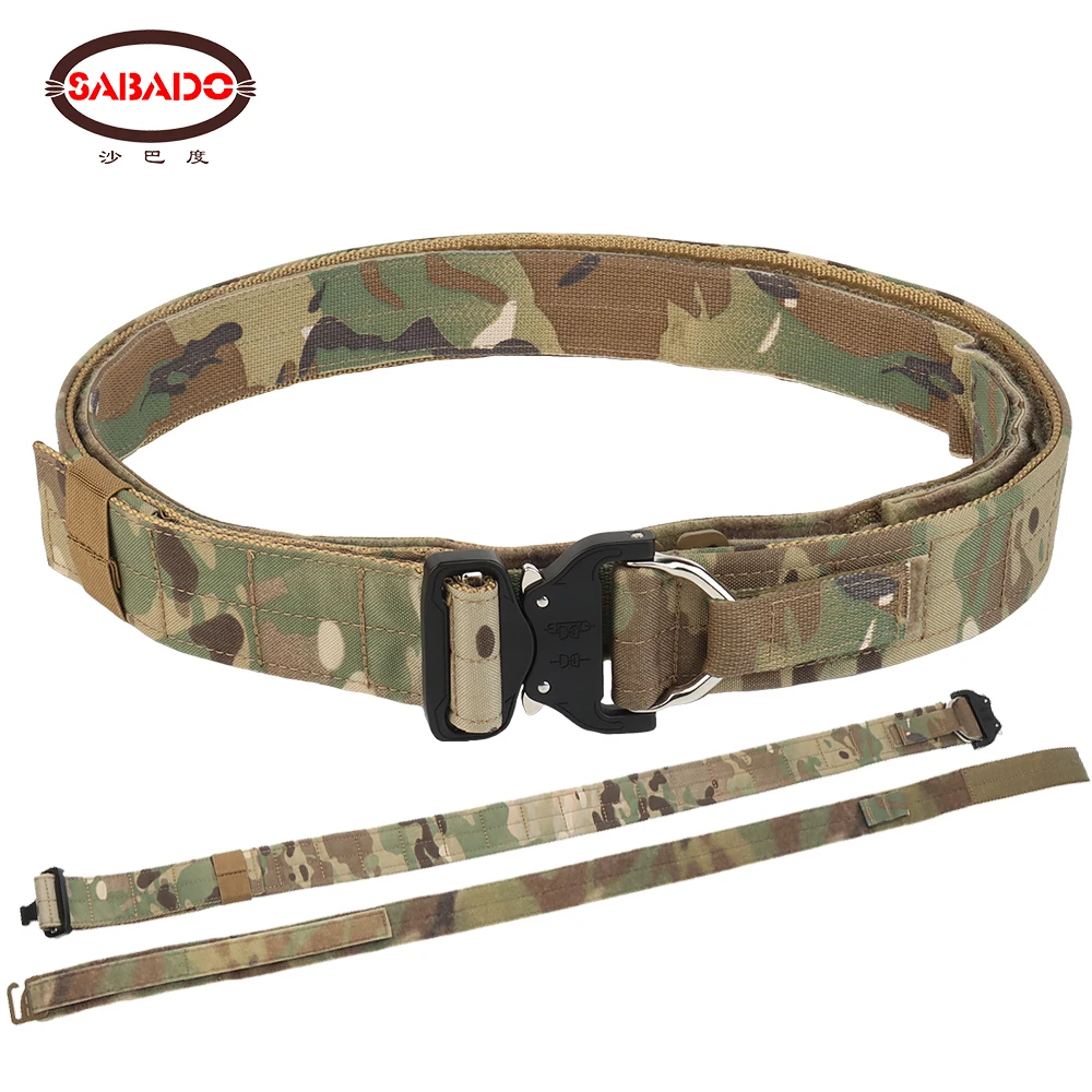 Tactical Belt Metal Buckle Quick Release Contact Operator 1.8 With Loop Lined Inner G-hook Waistband Military Hunting Girdle