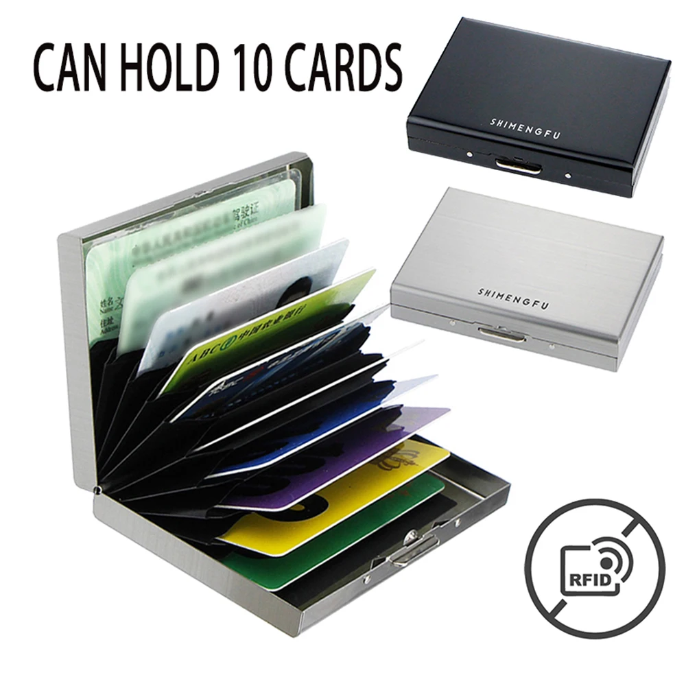 Men&rsquo;s RFID Blocking Card Holder as wallet card holder,credit card wallet,credit card holder,card holder,card wallet,id card case,business card holder,id card holder,wallet card bag Slim Metal Wallet Anti-Scan Credit ID Thin Case Small Male Money Bag