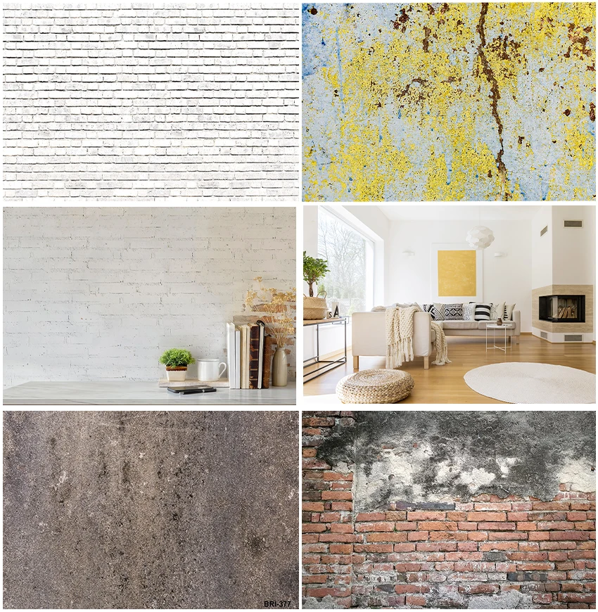 

Backgrounds Interior Room Brick Wall Decoration Custom Photography Studio Banner Children Baby Shower Portrait Backdrops Props