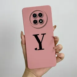 Cute Initial Letters Matte Soft Shockproof Phone Case Cover for Realme 12X 5G (TY - TYFEN1Y)