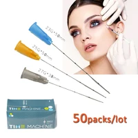 Factory Disposable Blunt-tip Cannula 22g 23G 25G 27G 18G 30G 50mm 70mm Blunt Fine Micro Body Piercing Needles Cannula Syringe 1