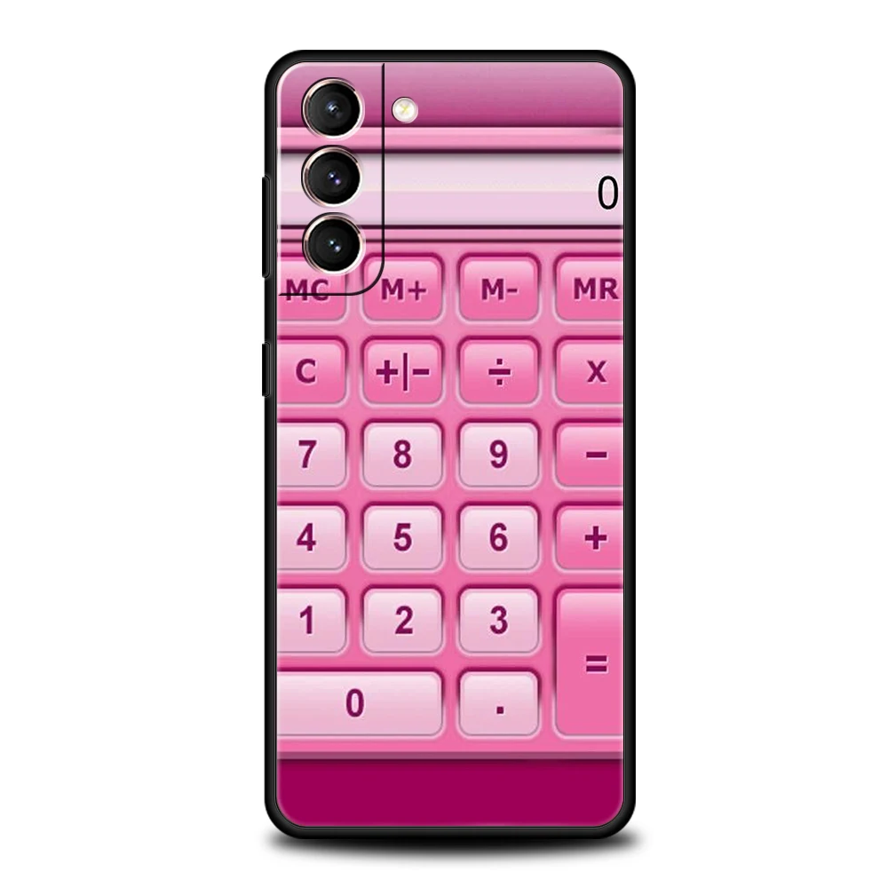 Vintage Calculator Design Silicone Phone Case - Retro Style Protective Cover