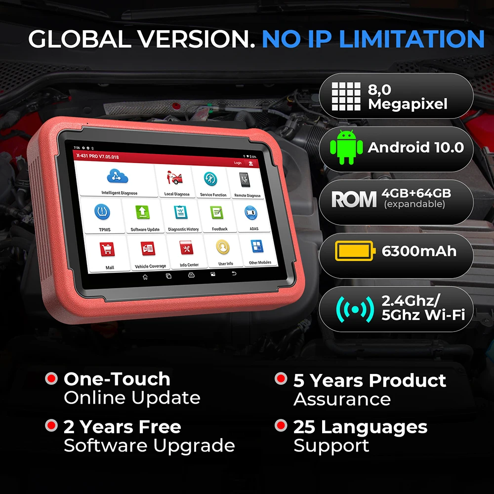 LAUNCH X431 PROS V 5.0 Diagnostic Tools OBD2 Car Scanner PRO V All System Diagnostic Automotive Tool ECU Coding New Version auto car diagnostic tools
