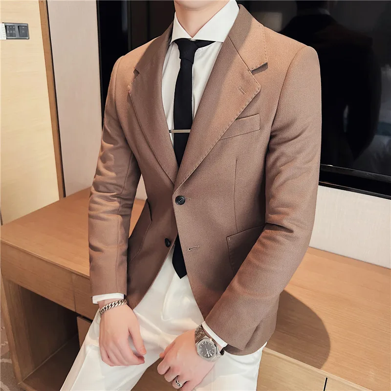 High Quality Blazer Men's Italian Style Premium Simple Elegant