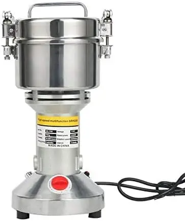 

Speed 700g Grain Mill Grinder Powder Machine Spice Herb Grinder 2500W 70-300 Mesh 36000RPM Stainless Steel Commercial Grade for