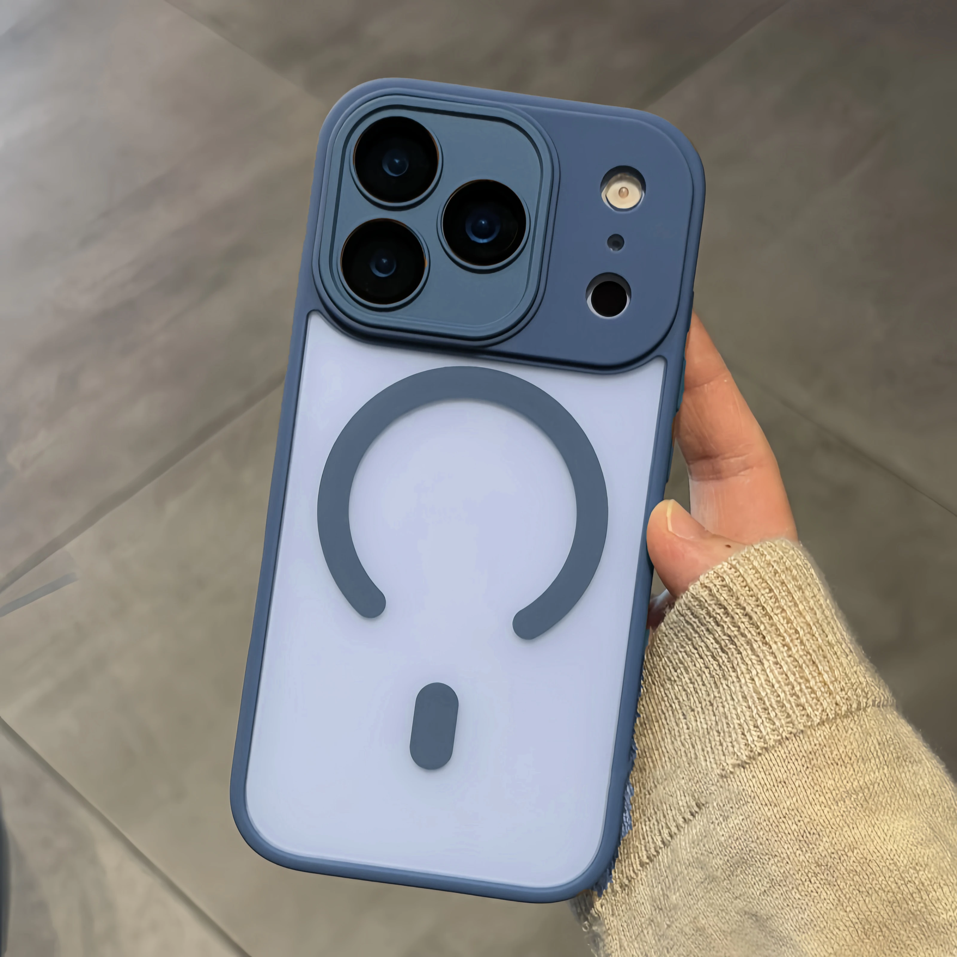 Premium Shockproof Armor Case with Magnetic Wireless Charging - Clear Matte Finish