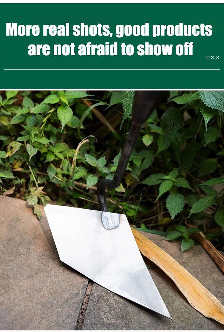 Langlebige Landwirtschafts- und Gartenwerkzeuge Hochfeste Dreieckige Hacke Mehrzweck-Hacke zum Graben und Bodenlockerung – Detail 18