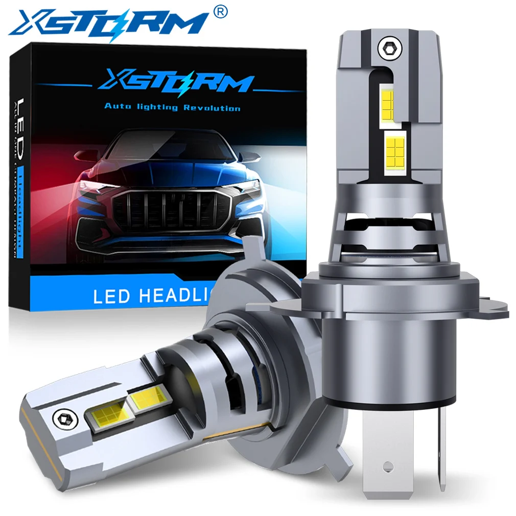 XSTORM H4 lampadine per fari a LED Canbus 9003 HB2 High Low Beam 20000LM luci per auto Super luminose 24 CSP Turbo Led lampade a diodi 12V