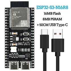 Enhanced WiFi & Bluetooth Development Board with Type - C and Expanded Memory (S3 - N16R8 with Cable)
