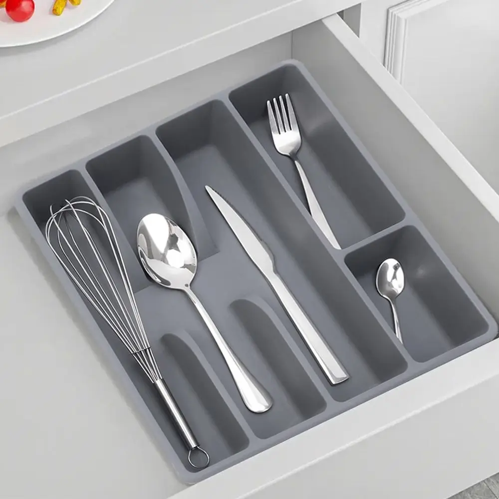 Drawer Kitchen Drawer Organizers Holder Utensil Organizer Cutlery Storage Holder Organizer Tray Plastic Flatware Kitchen Tools