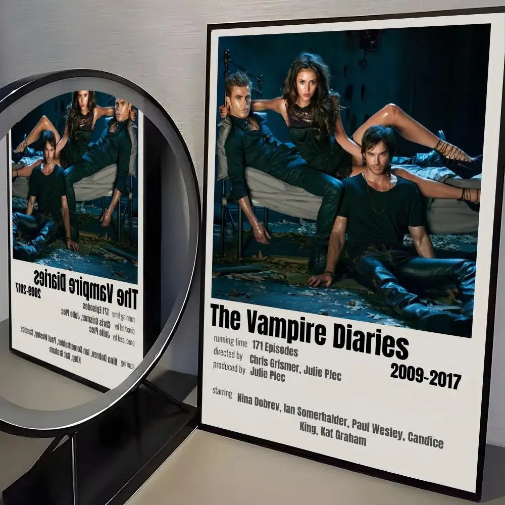 Klassischer Film-Poster „The V-Vampire Diaries“ für Heimdekoration, Inneneinrichtung, Bar, klebrige Wandkunst, Druck, wasserfeste Raumdekoration – Detail 8