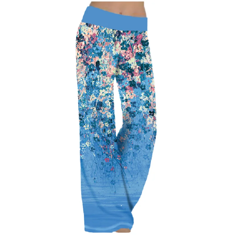 Women's Pajama Pants Flower Print Home Long Pant Soft Comfortable Big Sizes Sleepwear