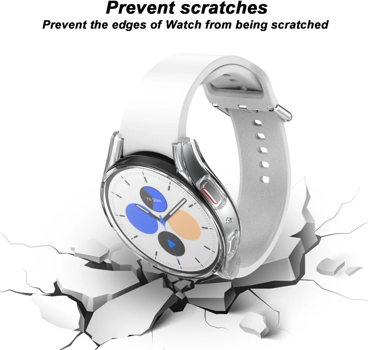TPU Protective Case For Samsung Galaxy Watch 6/5/4 TPU Bumper Cover Screen Protector 44mm 40mm