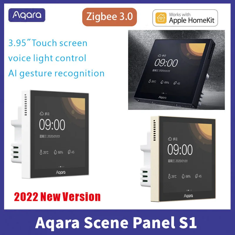 AqaraSmartScenePanelSwitchS1395inchTouchScreenHomeKitVoice