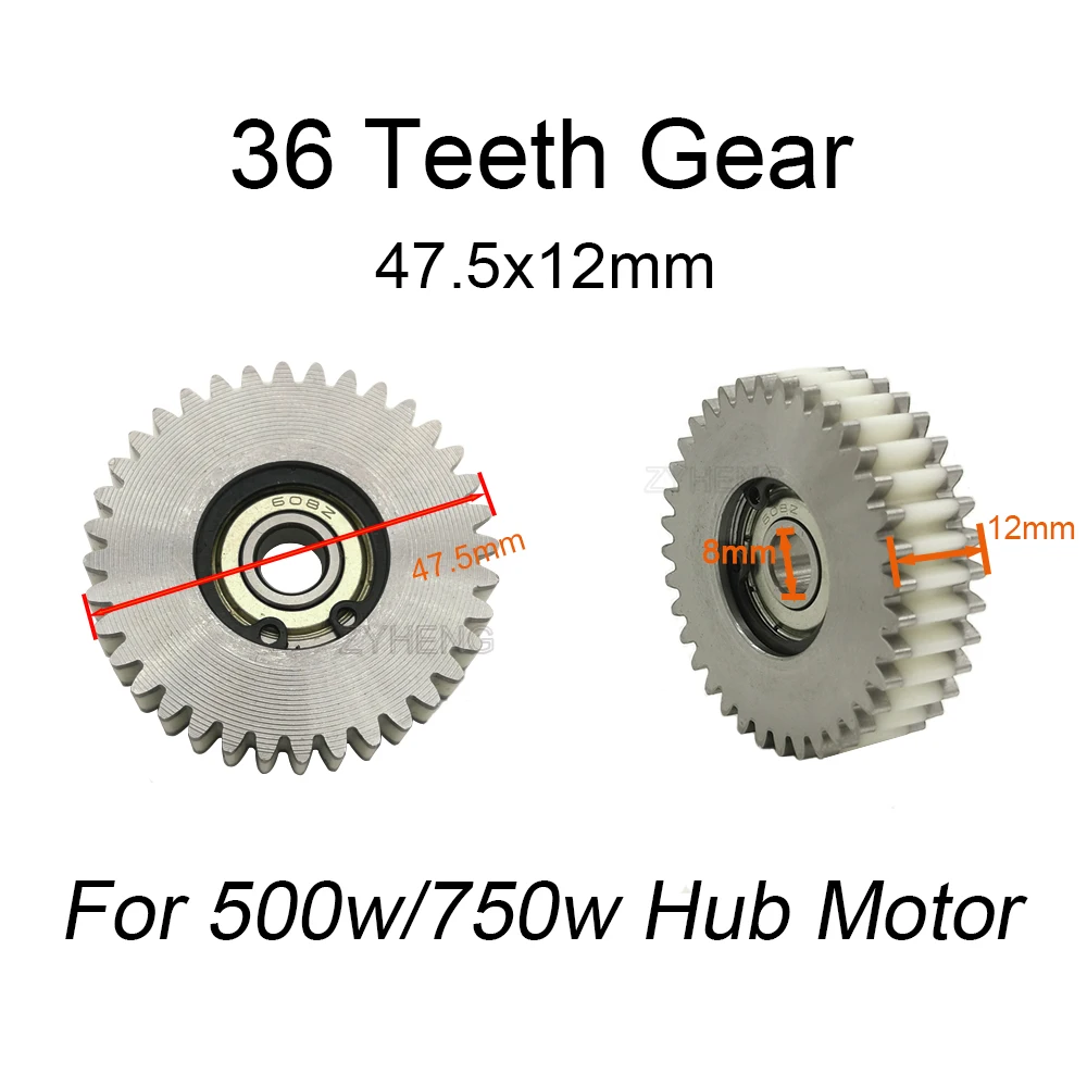 BAOFUYA E Bike Motor Gear Clutch Elektrofahrrad Nylon Gears E Bike Motor Gear Clutch Kit 36T Planetary Nylon Gears für Electric 500W