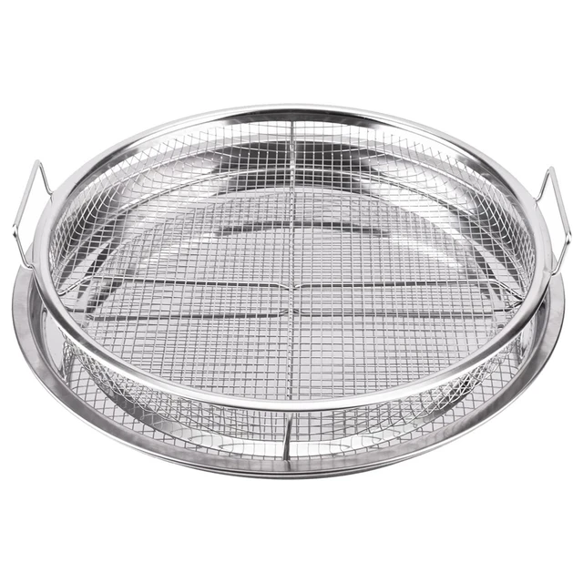 Air Fryer Basket for Oven,Stainless Steel Crisper Tray and Pan