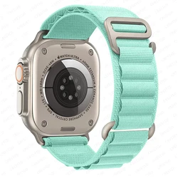 Alpine Loop Nylon Watch Band Strap - Durable and Versatile Design for 42mm 44mm 45mm 49mm (Light blue)