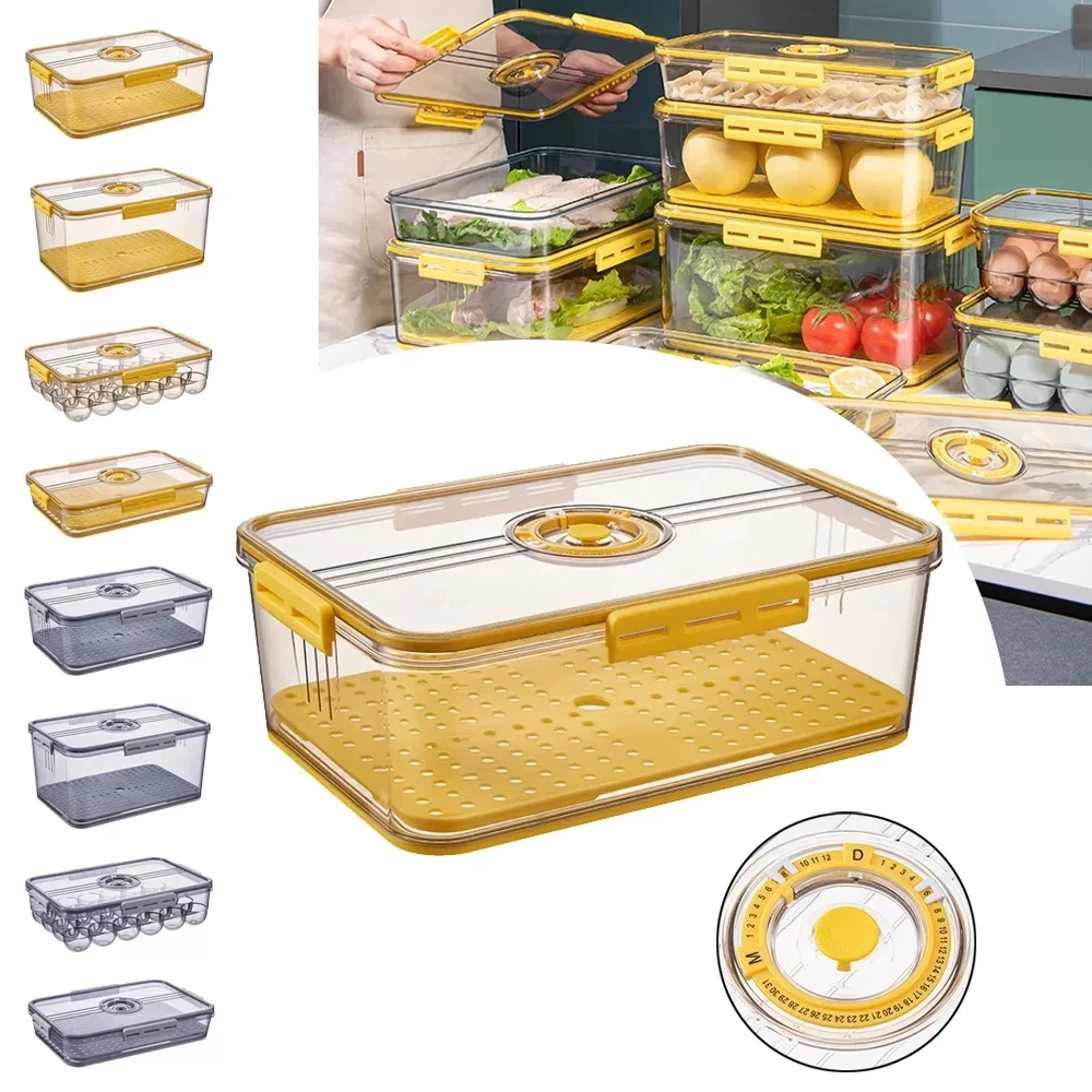 Timekeeping Refrigerator Storage Box Food Grade Plastic Thickened  Timekeeping Frozen Storage Box Kitchen Storage Containers Box - AliExpress