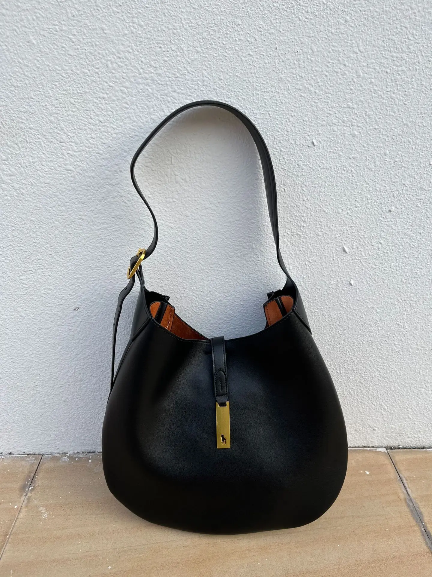 Dave&Di French Laides Fashion Blogger Retro LeatherMessenger Hand Carry  Crescent Underarm Saddle Bag Croissant Bag Women