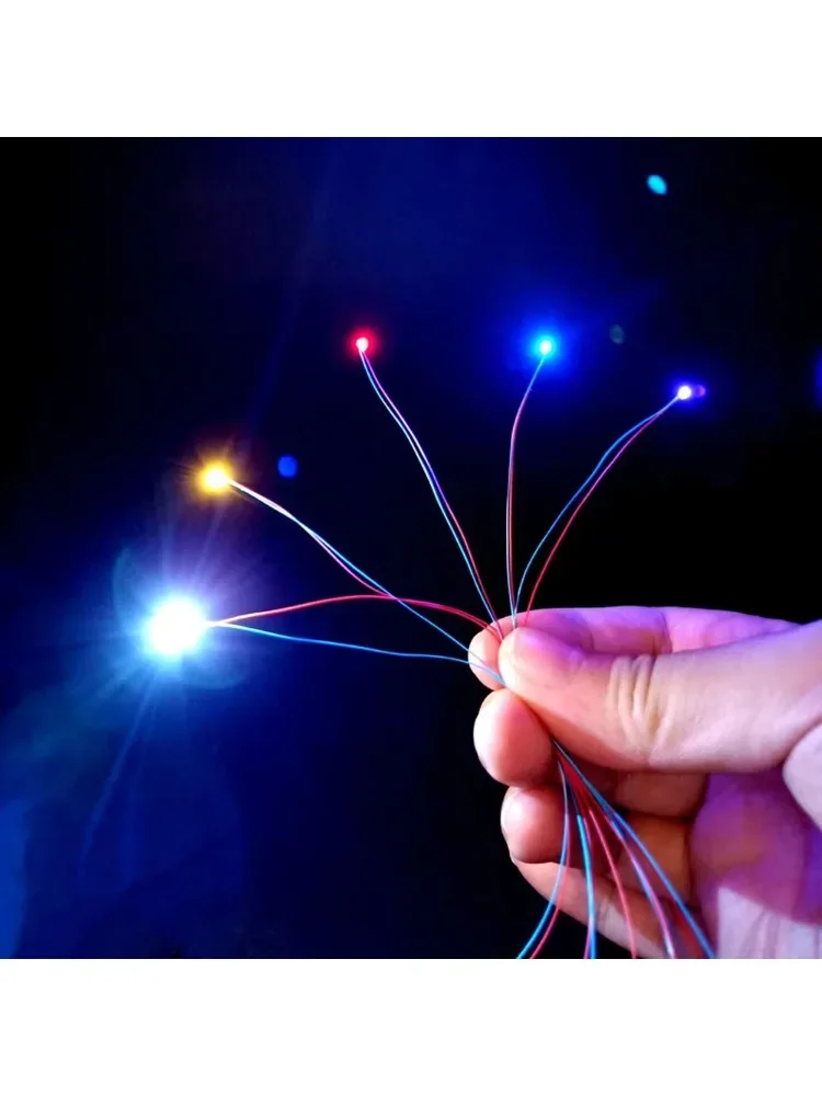 Description Picture 3 of item10pcs/Lot 0402 0603 SMD Lamp Wired Micro Led Pre-Soldered Lamp Wired Chip 3V 30cm Railway Model For Diy Gundam Scenes