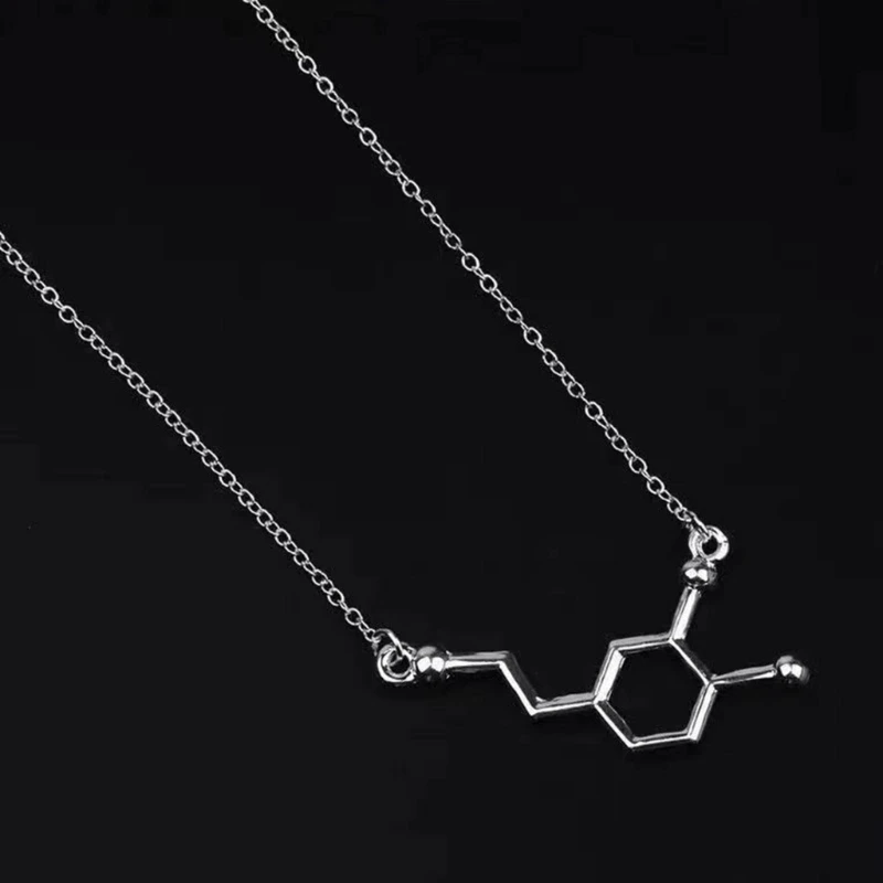 Unique Science Pendant Neckchain Y2K Chemical Formula Structure