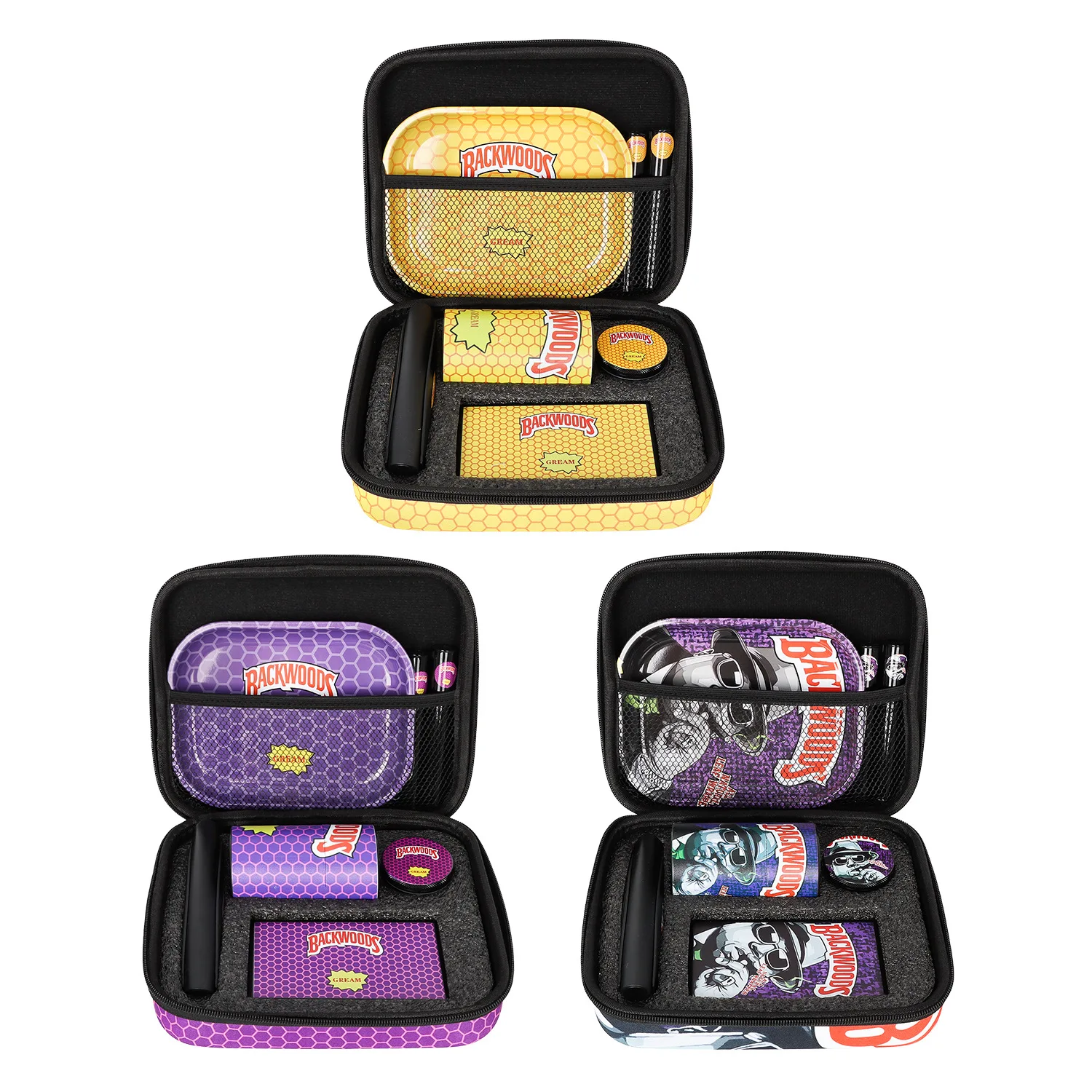 Binsurst Spice Grinder Rolling Tray Per Fumatori Set Portatile Set Di Accessori Per Fumatori Di Rullatrici Da Sei Pezzi