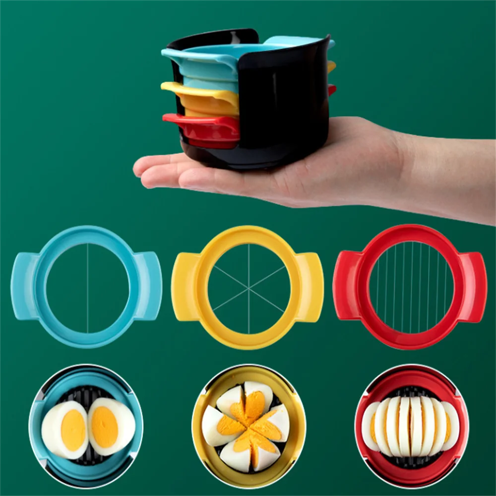 New Multi-Function Fancy Shape Slicer Three-In-One and Four-In-One Egg Small Fruit Soft Material Slicing Cutting Food For Child