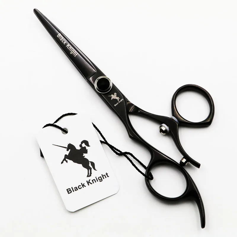 5.5 inch swivel left handed scissors Black Knight Cutting Hair Professional barber Hairdressing Scissors rotary haircut shears hydraulic professional makeup chair manicure facial round swivel chair stylist tabouret estheticienne hairdressing furniture