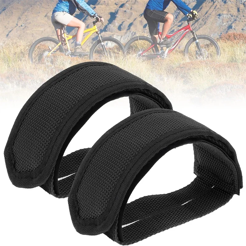 Fahrradpedalriemen Nylon Zehenclip Fußriemen Klebeband Fahrradpedale Fixed Gear Rennradteile MTB Zubehör 1/2 Stück – Detail 1