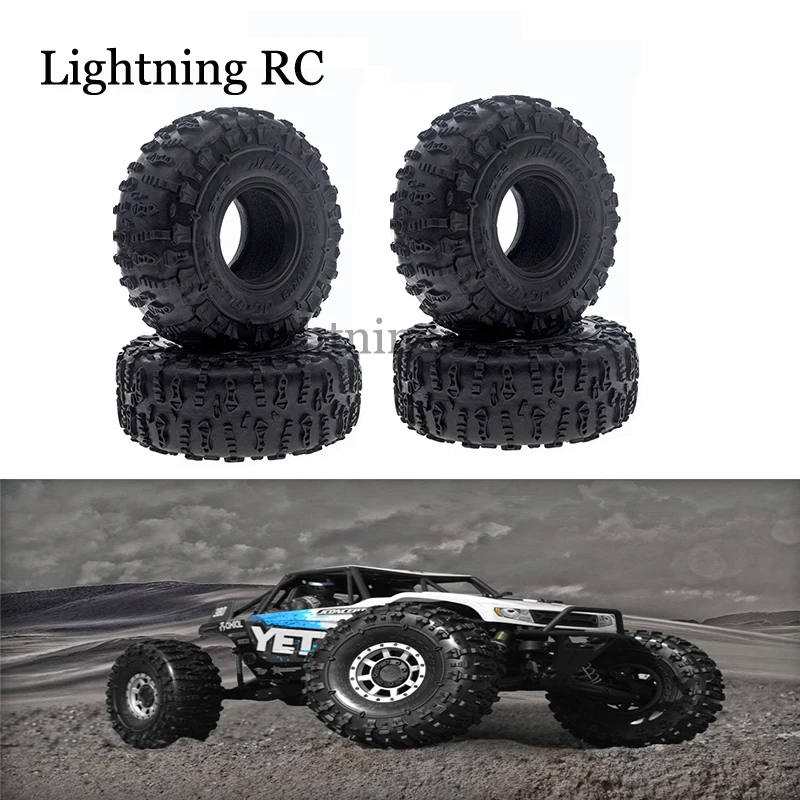 

4 PCS 1.9 Inch Rubber Wheel Tires 120*46MM for 1:10 RC Rock Crawler Car Axial SCX10 90046 D90 TRX4 RC Car Parts