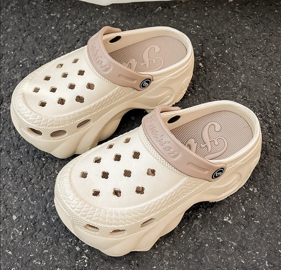 Women's Platform Clogs Summer Chunk Slippers 2025 Comfortable Slip On Wedge Sandals Woman Fashion Thick Sole Garden Shoes Ladies 3