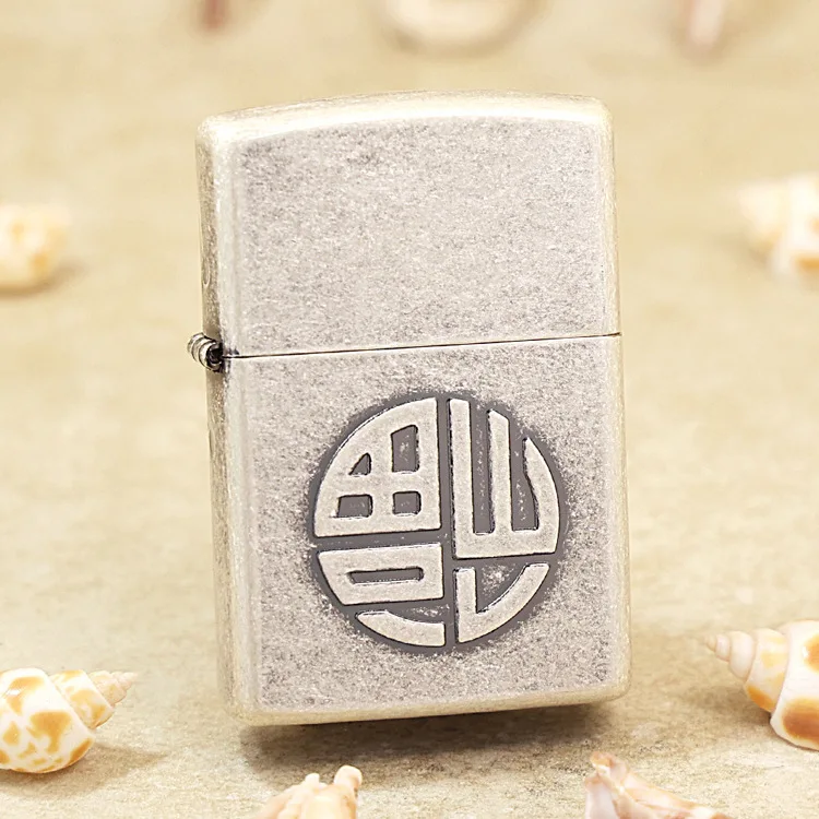 

Подлинная масляная Зажигалка Zippo Серебряная медная ветрозащитная сигаретная керосиновая зажигалка подарок с кодом против подделки