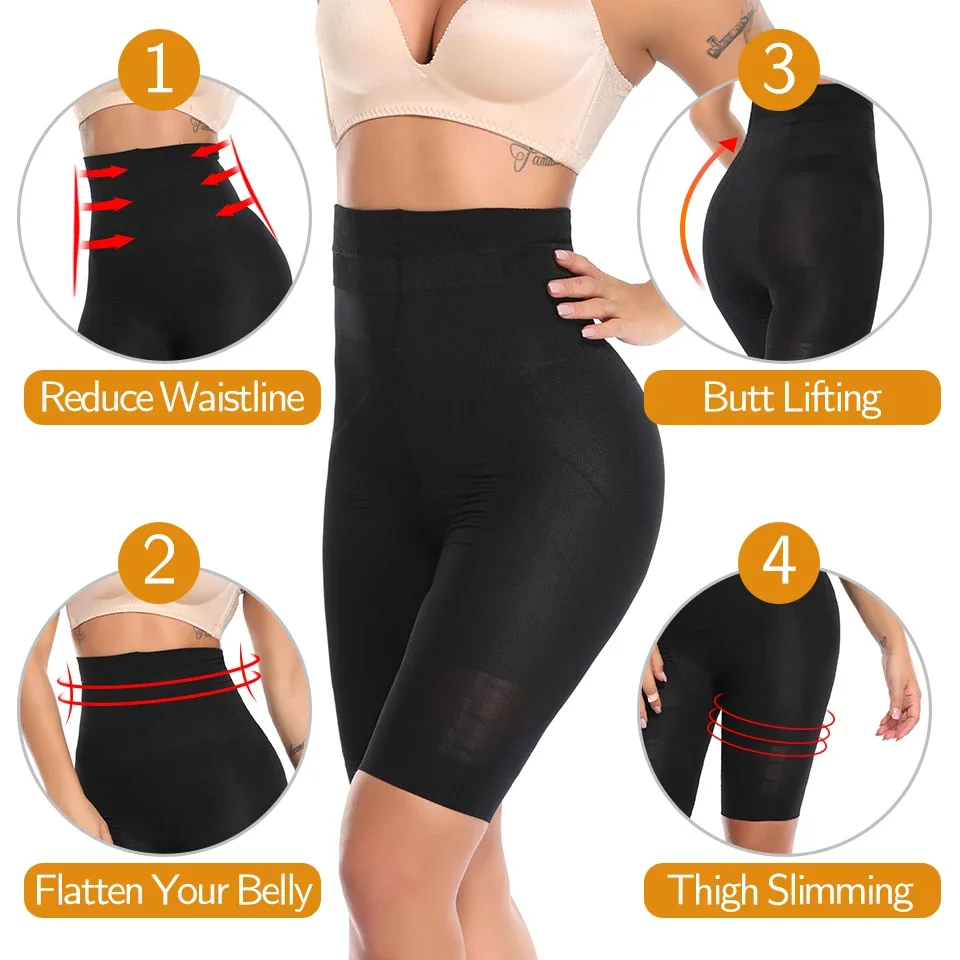 Butt-Lifter Shapewear Yoga Shorts Women Stomach Fat Burner Anti Chafing  Shorts