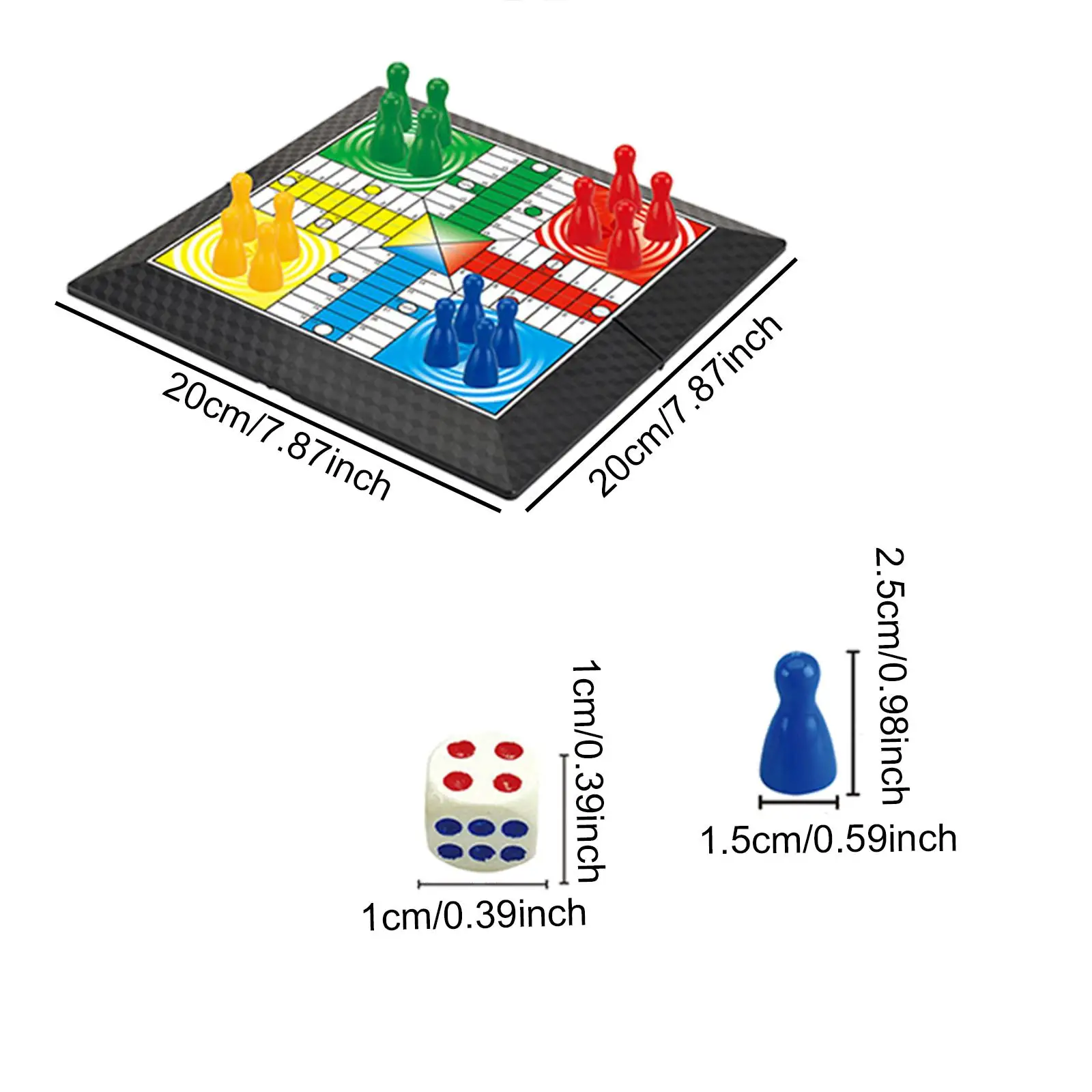 Ludo Game Set Multiplayers Flying Chess for Leisure Toys All Ages Family 6
