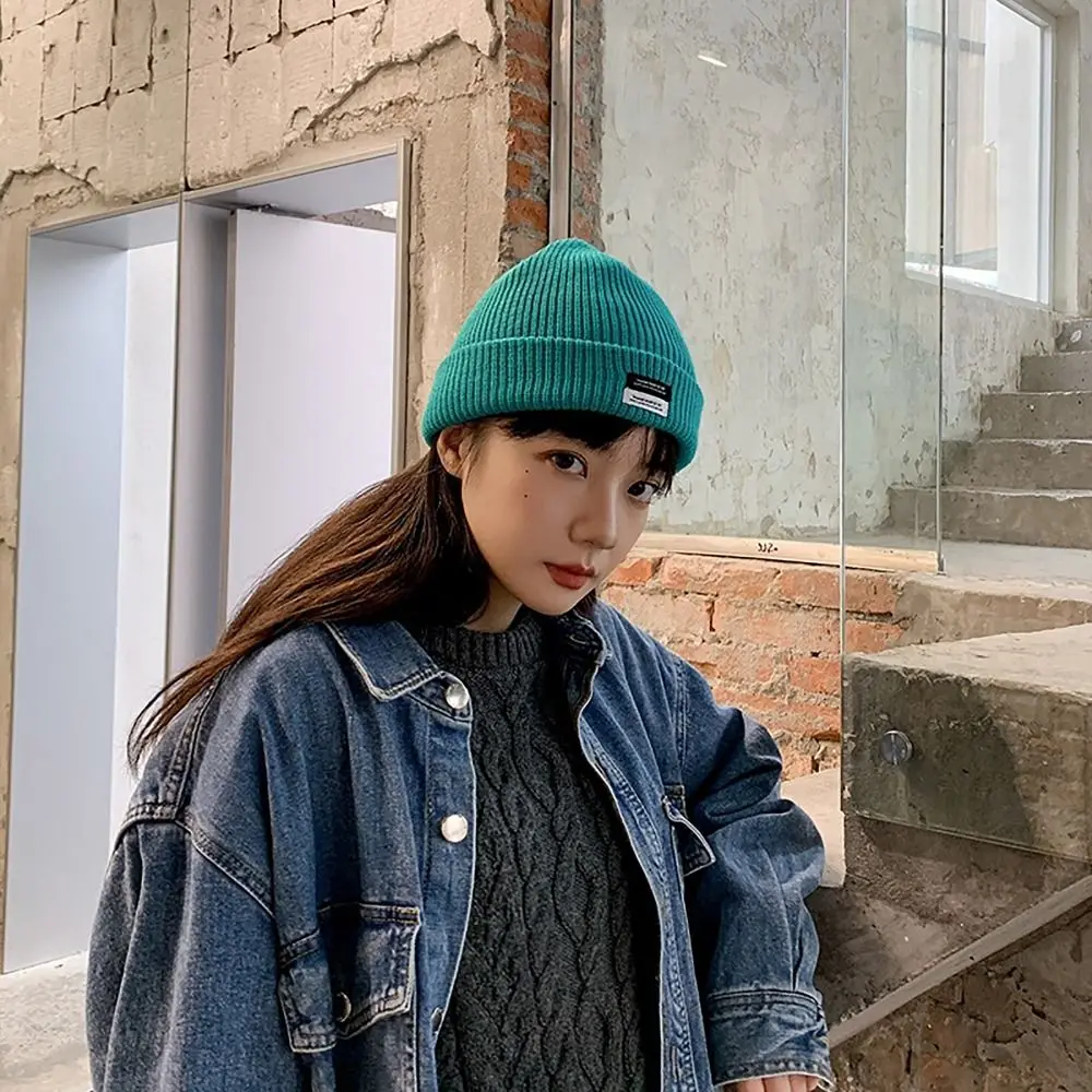 

Ear Protection Wool Thread Knit Cap 2024 New Winter Warm Soft Pullover Cap Knitted Hat Women Men