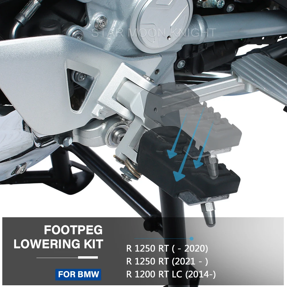 Motorcycle Driver Footrest Rider Foot Pegs Footpeg Lowering Kit Front For Bmw R1250rt R1200rt Lc